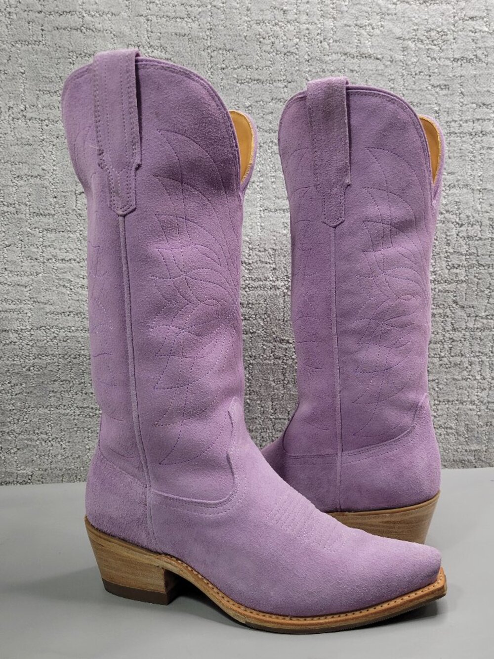 Tecovas The Annie Monarch Women's Size US 8B Lavender Suede Cowgirl Boots. - Picture 10 of 13
